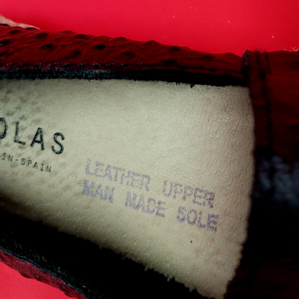 Fabiolas Luxury Black Ostrich Leather Womens Espadrilles Flats size 37 / US 6.5 - Picture 8 of 9